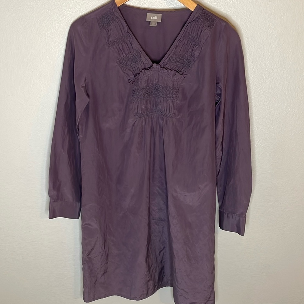 J JILL Silk Dress Purple‎ Sz XS Sprinf Summer Easter Vacation